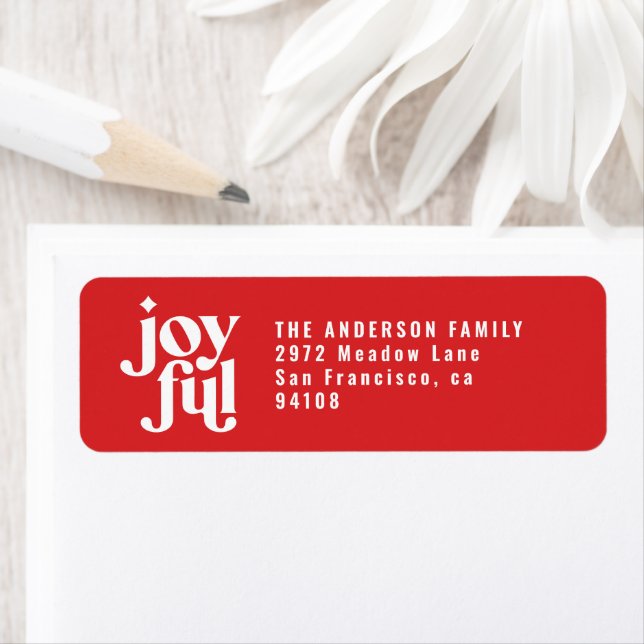 Etiqueta feriado de natal mínimo moderno (Insitu)