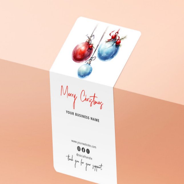 Etiqueta Feriado de Natal Obrigado Cartaz (Criador carregado)