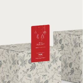 Etiqueta Feriado de Natal Obrigado Cartaz