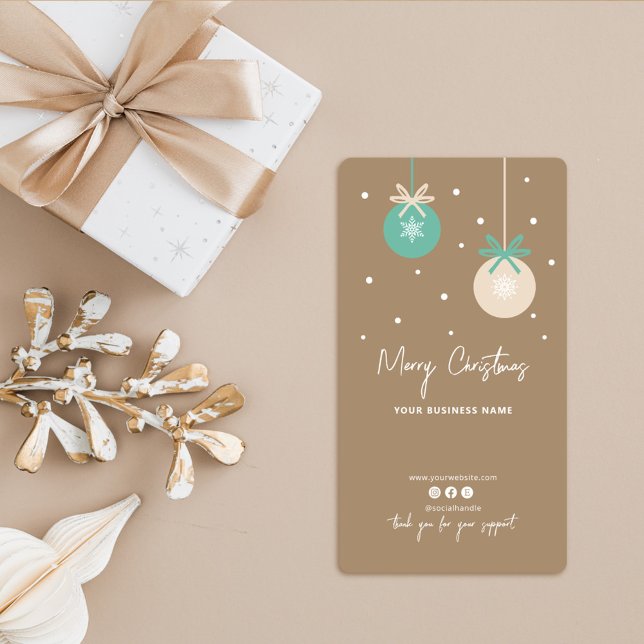 Etiqueta Feriado de Natal Obrigado Cartaz (Criador carregado)