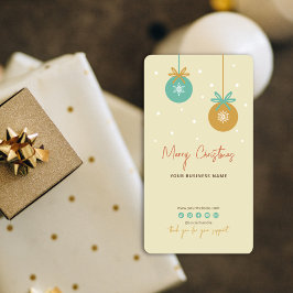 Etiqueta Feriado de Natal Obrigado Cartaz