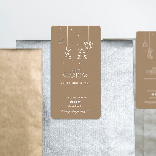 Etiqueta Feriado de Natal Obrigado Cartaz (Criador carregado)