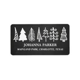 Etiqueta Feriado de Quadro de Capas de Árvores de Natal Bon