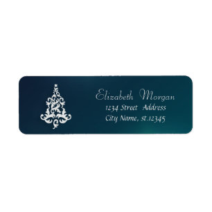 Etiqueta Feriado Verde da Árvore de Natal Branco,Natal