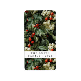 Etiqueta Feriado Verde Tradicional