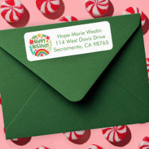 Feriados Felizes Arco-Íris Endereço de Devolução R