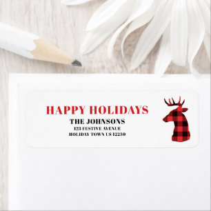 Etiqueta Feriados Felizes Endereço de Devolução de Xadrezes