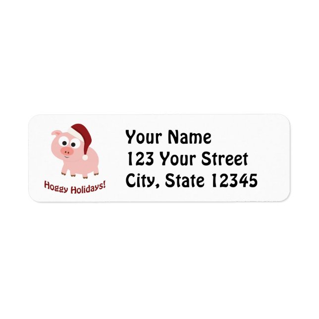 Etiqueta Feriados Hoggy! Papais noeis (Frente)