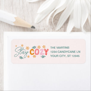 Etiqueta Férias de Natal Cozy