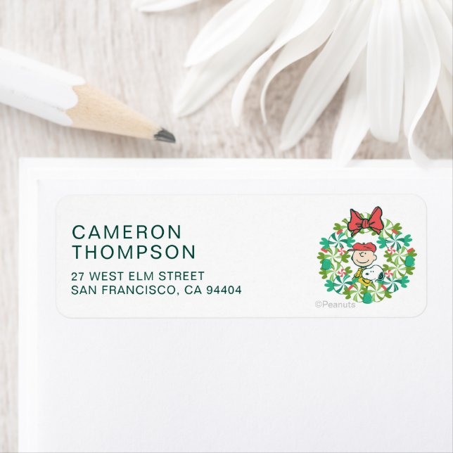 Etiqueta Férias Felizes | Peppermint Candy Wreath (Insitu)