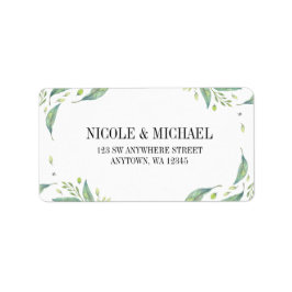 Etiqueta Ferida Foliage Foliage Verde Elegante