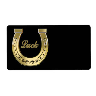 Etiqueta ferradura ouro