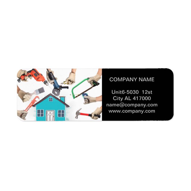 Etiqueta Ferramentas Mecânicas Construção de Carpintaria de (Frente)