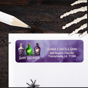 Etiqueta Festa Adulta do Halloween Brews e Boos Cocktail