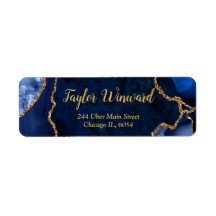 Festa de Aniversário com Mármore Azul Naval e Ágat