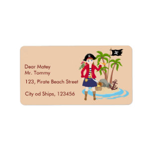 Etiqueta Festa de aniversário de diversão do mapa do tesour