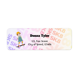 Etiqueta Festa de aniversário de diversão do Skater Park