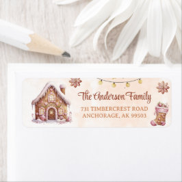 Etiqueta Festa de aniversário de Natal de Cookie Rosa