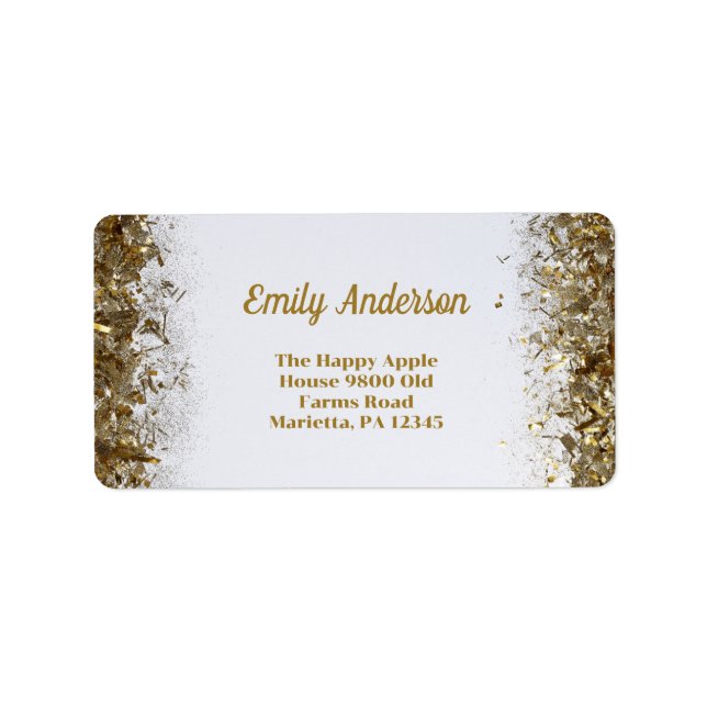 Etiqueta Festa de aniversário Dupla Junta Adulta | Dourado  (Frente)