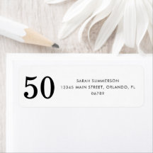 Festa de Aniversário Preto Branco Fifty 50 Anos En