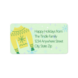 Etiqueta Festa de Natal de Doce Feia de Férias Retro