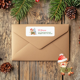 Etiqueta Festa de Natal Feia e Doce Saudações