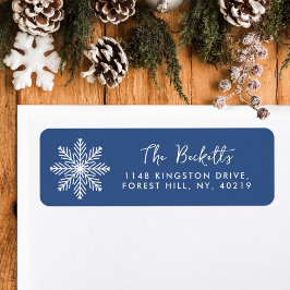 Etiqueta Festa de Natal Festivo em Floco de Neve