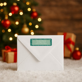 Etiqueta Festivo Baubles & Snowflakes Convite de Natal