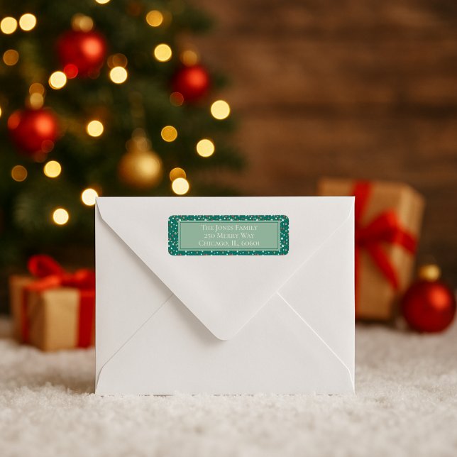 Etiqueta Festivo Baubles & Snowflakes Convite de Natal (Criador carregado)