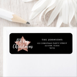 Etiqueta Festivo Black Christmas Return Endereço