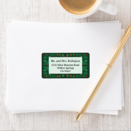 Etiqueta Fiesta Christmas Return Address Label