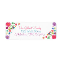 Fiesta Mexicano Folk Watercolor Floral Birthday Th