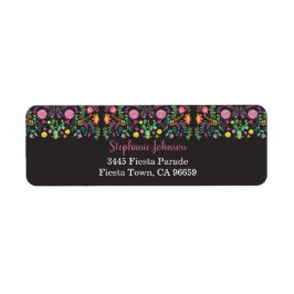 Etiqueta Fiesta Return Address Labels Floral Fiesta