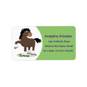 Etiqueta Figura de desenho animado de corte Clydesdale
