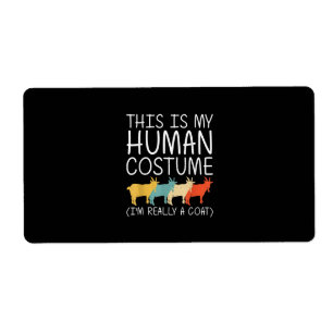 Etiqueta Figurino Humano de Goat Halloween