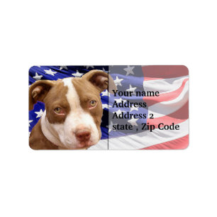 Etiqueta Filhote de cachorro de Pitbull do americano