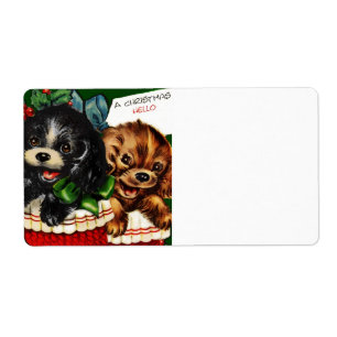 Etiqueta Filhotes de cachorro do Natal olá!