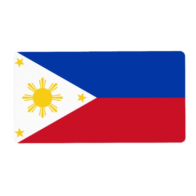 Etiqueta Filipinas Sinalizador Filipino (Frente)