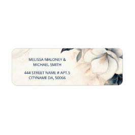 Etiqueta Fine Art Blue Ivory Flower |  Wedding