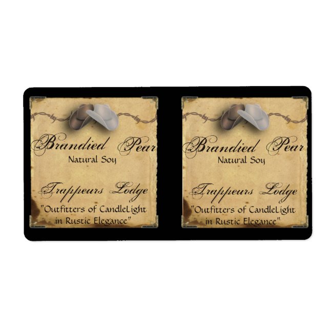 Etiqueta Fio de barriga de chapéu de vaqueiro com mangueira (Frente)