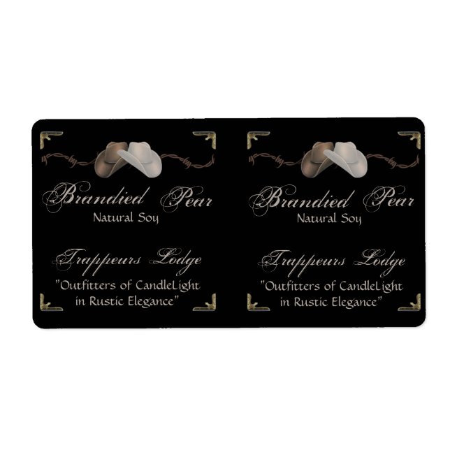 Etiqueta Fio de barriga de chapéu de vaqueiro com mangueira (Frente)