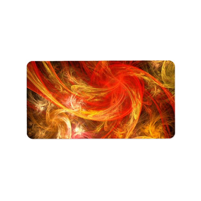 Etiqueta Firestorm Nova Abstrato Art (Frente)