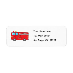 Etiqueta Firetruck fabuloso