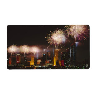 Etiqueta Fireworks em Houston Texas