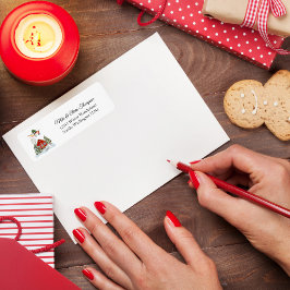 Etiqueta First Christmas New Home Cessna Airplane and Tree