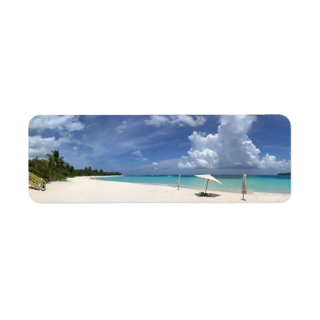 Etiqueta Flamenco Beach Culebra Porto Rico (Frente)