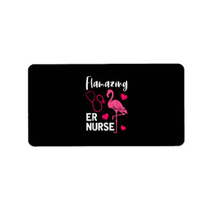 Etiqueta Flamingo ER Enfermeira Emergência Flamingo Gift