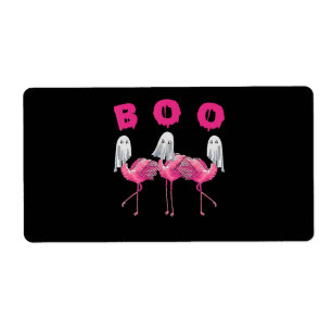Etiqueta Flamingo   Fantasia de Halloween do Ghost Flamingo