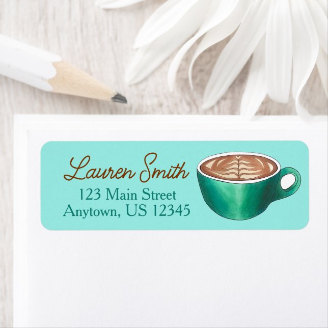 Etiqueta Flat White Latte Cappucccino Café Compro House Caf (Insitu)