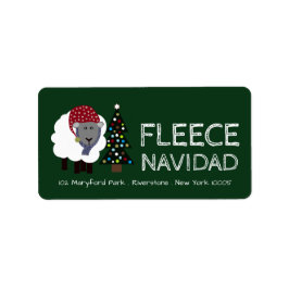 Etiqueta Fleece Navidad, Estilo Espanhol Natal